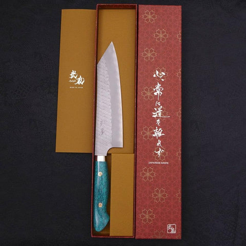 Kiritsuke SG-2 Tsuchime Mango de Turquesa Verde 200mm
