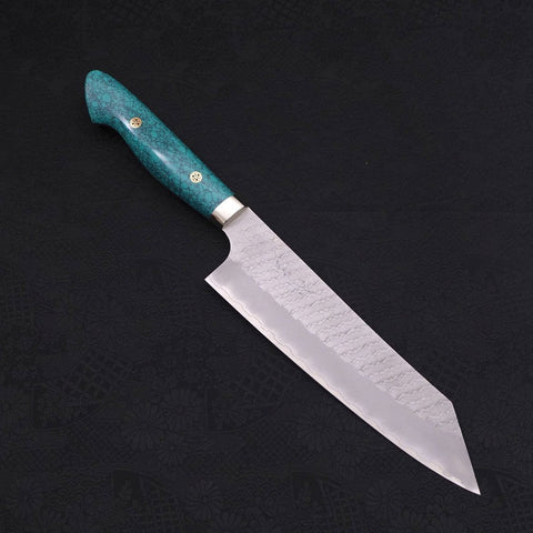 Kiritsuke SG-2 Tsuchime Turquoise Green Handle 200mm-[Musashi]-[Japanese-Kitchen-Knives]