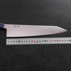 Kiritsuke SG-2 Wave Nickel Damascus Blue Maple Handle 240mm-[Musashi]-[Japanese-Kitchen-Knives]