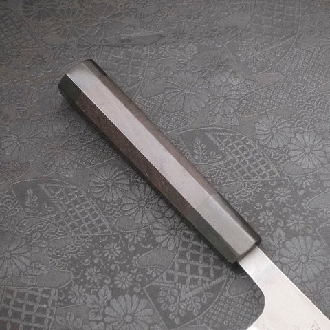 Kiritsuke SKD11 Nashiji Buffalo Ebony Handle 210mm-[Musashi]-[Japanese-Kitchen-Knives]