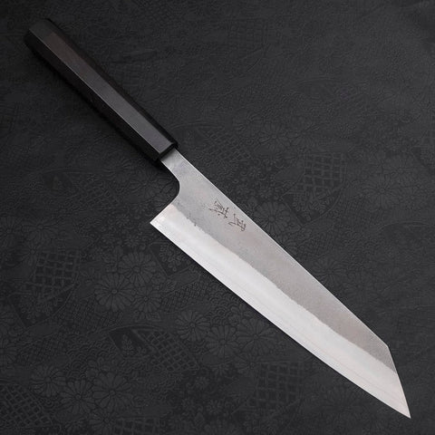 Kiritsuke SKD11 Nashiji Buffalo Ebony Handle 210mm-[Musashi]-[Japanese-Kitchen-Knives]