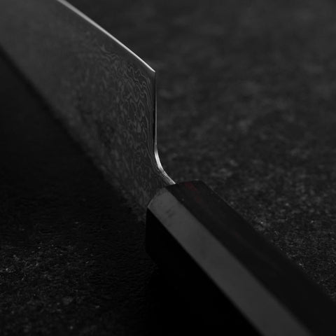 Kiritsuke SLD Black Damascus Ebony Handle 205mm-[Musashi]-[Japanese-Kitchen-Knives]