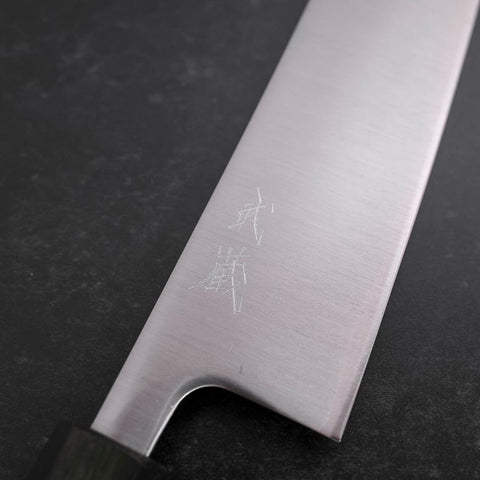 Kiritsuke SLD Polished Green Urushi Handle 240mm (9.4”)-[Musashi]-[Japanese-Kitchen-Knives]