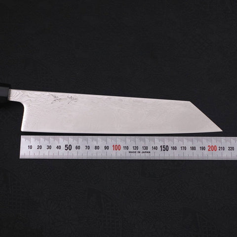 Kiritsuke SLD Damasco Níquel Ondulado Mango de Ébano con Cuerno de Búfalo 210 mm