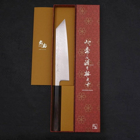 Kiritsuke SLD Damasco Níquel Ondulado Mango de Ébano con Cuerno de Búfalo 210 mm