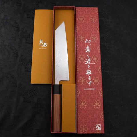 Kiritsuke SLD Damasco Níquel Ondulado Mango de Nogal 210 mm