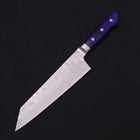 Kiritsuke Santoku Blue Steel #2 Nashiji Stainless Clad Western Handle 195mm-[Musashi]-[Japanese-Kitchen-Knives]