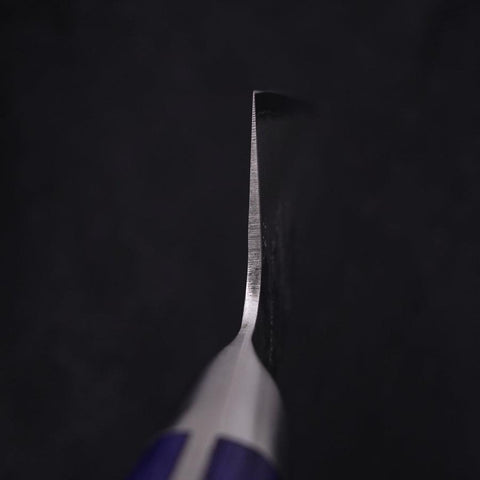 Kiritsuke Santoku Blue Steel #2 Nashiji Stainless Clad Western Handle 195mm-[Musashi]-[Japanese-Kitchen-Knives]