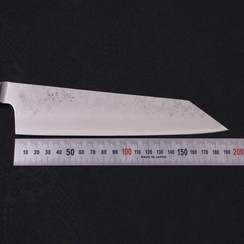 Kiritsuke Santoku Blue Steel #2 Nashiji Stainless Clad Western Handle 195mm-[Musashi]-[Japanese-Kitchen-Knives]