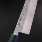 Kiritsuke Santoku Silver Steel #3 Nashiji Blue Maple Handle 180mm-[Musashi]-[Japanese-Kitchen-Knives]