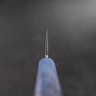 Kiritsuke Santoku Silver Steel #3 Nashiji Blue Maple Handle 180mm-[Musashi]-[Japanese-Kitchen-Knives]