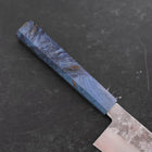 Kiritsuke Santoku Silver Steel #3 Nashiji Blue Maple Handle 180mm-[Musashi]-[Japanese-Kitchen-Knives]