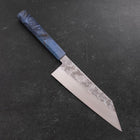 Kiritsuke Santoku Silver Steel #3 Nashiji Blue Maple Handle 180mm-[Musashi]-[Japanese-Kitchen-Knives]