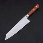 Kiritsuke Santoku VG-5 Stainless Tsuchime Western Mahogany Handle 190mm-[Musashi]-[Japanese-Kitchen-Knives]