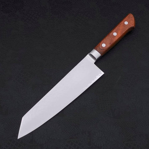 Kiritsuke Santoku VG-5 Stainless Tsuchime Western Mahogany Handle 190mm-[Musashi]-[Japanese-Kitchen-Knives]