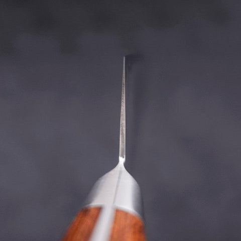 Kiritsuke Santoku VG-5 Stainless Tsuchime Western Mahogany Handle 190mm-[Musashi]-[Japanese-Kitchen-Knives]