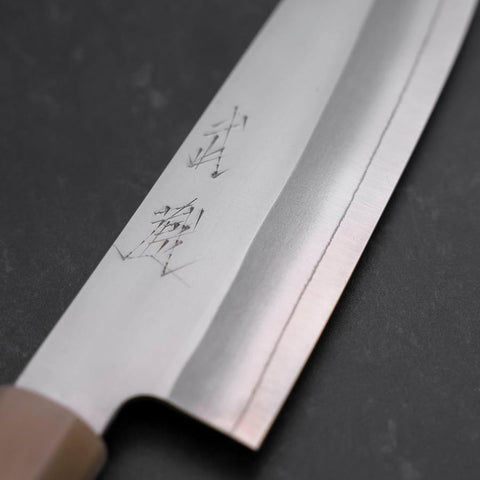 Kiritsuke Silver Steel #3 Bokashi Double Buffalo Capped Magnolia Handle 195mm-[Musashi]-[Japanese-Kitchen-Knives]