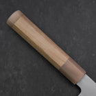 Kiritsuke Silver Steel #3 Bokashi Double Buffalo Capped Magnolia Handle 195mm-[Musashi]-[Japanese-Kitchen-Knives]