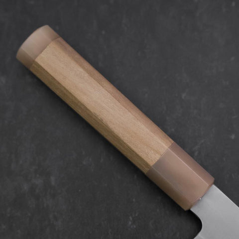 Kiritsuke Silver Steel #3 Bokashi Double Buffalo Capped Magnolia Handle 195mm-[Musashi]-[Japanese-Kitchen-Knives]