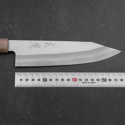 Kiritsuke Silver Steel #3 Bokashi Double Buffalo Capped Magnolia Handle 195mm-[Musashi]-[Japanese-Kitchen-Knives]