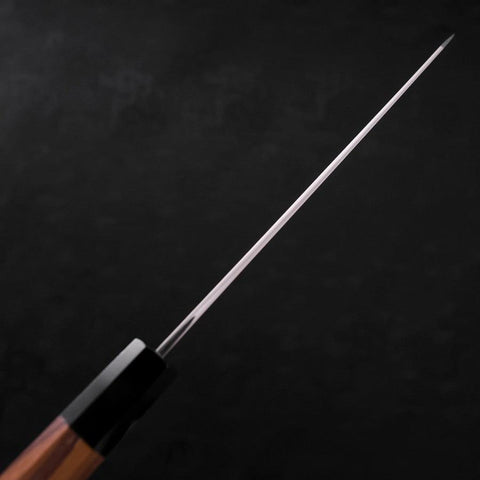 Kiritsuke Silver Steel #3 Damascus Buffalo Teak Handle 210mm-[Musashi]-[Japanese-Kitchen-Knives]