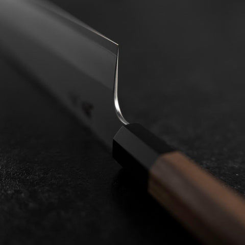 Kiritsuke Silver Steel #3 Kasumi Buffalo Walnut Handle 210mm (8.2”)-[Musashi]-[Japanese-Kitchen-Knives]