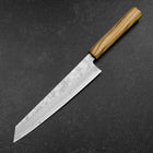 Kiritsuke Silver Steel #3 Nashiji Olive Handle 210mm (8.3”)-[Musashi]-[Japanese-Kitchen-Knives]
