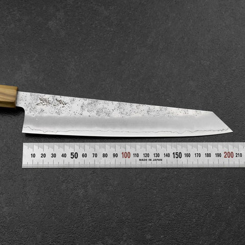 Kiritsuke Silver Steel #3 Nashiji Olive Handle 210mm (8.3”)-[Musashi]-[Japanese-Kitchen-Knives]