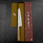Kiritsuke Silver Steel #3 Nashiji Olive Handle 210mm (8.3”)-[Musashi]-[Japanese-Kitchen-Knives]