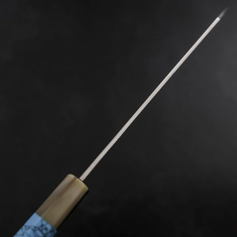 Kiritsuke Silver Steel #3 Nickel Damascus Buffalo Turquoise Handle 210mm-[Musashi]-[Japanese-Kitchen-Knives]