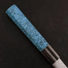 Kiritsuke Silver Steel #3 Nickel Damascus Buffalo Turquoise Handle 210mm-[Musashi]-[Japanese-Kitchen-Knives]