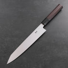 Kiritsuke Silver Steel #3 Polished Buffalo Ebony Handle 230mm-[Musashi]-[Japanese-Kitchen-Knives]