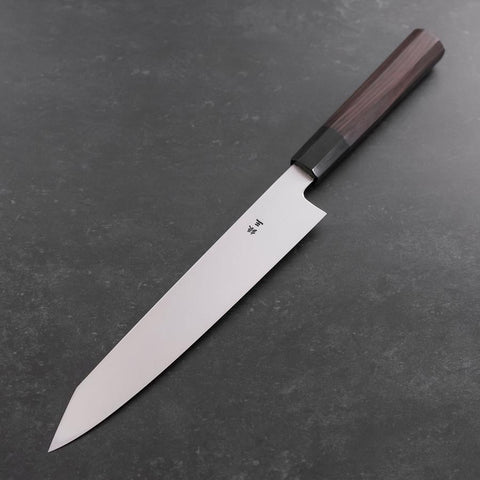 Kiritsuke Silver Steel #3 Polished Buffalo Ebony Handle 230mm-[Musashi]-[Japanese-Kitchen-Knives]