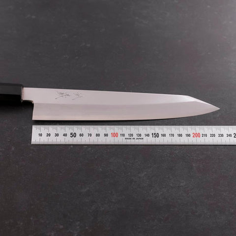 Kiritsuke Silver Steel #3 Polished Buffalo Ebony Handle 230mm-[Musashi]-[Japanese-Kitchen-Knives]