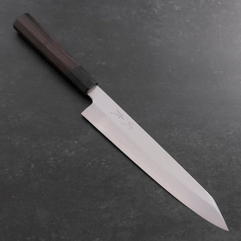 Kiritsuke Silver Steel #3 Polished Buffalo Ebony Handle 230mm-[Musashi]-[Japanese-Kitchen-Knives]