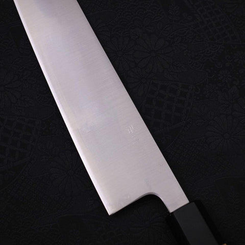 Kiritsuke Silver Steel #3 Polished Buffalo Magnolia Handle 210mm-[Musashi]-[Japanese-Kitchen-Knives]
