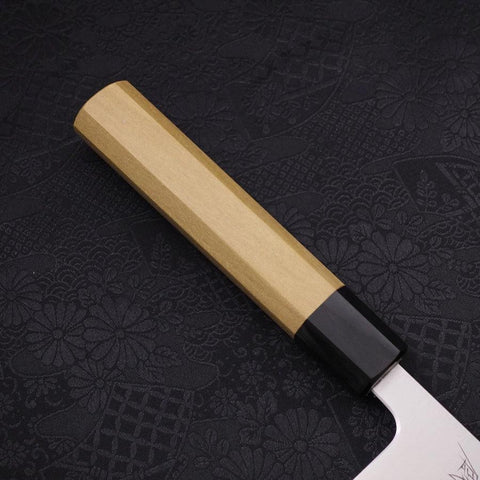 Kiritsuke Silver Steel #3 Polished Buffalo Magnolia Handle 210mm-[Musashi]-[Japanese-Kitchen-Knives]