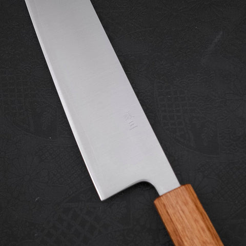 Kiritsuke Silver Steel #3 Polished Yaki Urushi Handle 210mm-[Musashi]-[Japanese-Kitchen-Knives]