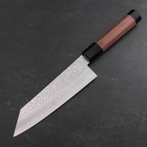 Kiritsuke Silver Steel #3 Tsuchime Walnut Handle 170mm-[Musashi]-[Japanese-Kitchen-Knives]