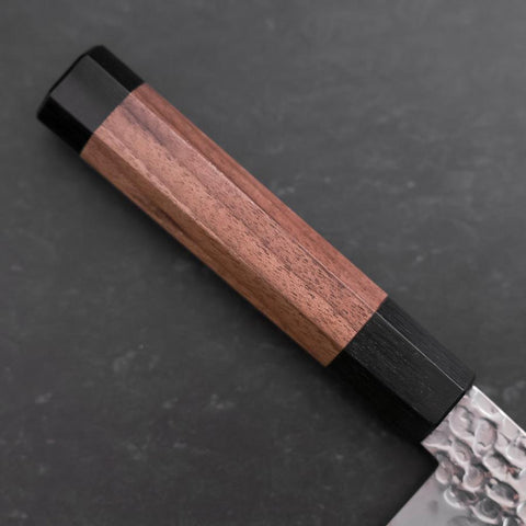 Kiritsuke Silver Steel #3 Tsuchime Walnut Handle 170mm-[Musashi]-[Japanese-Kitchen-Knives]