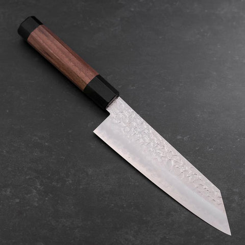 Kiritsuke Silver Steel #3 Tsuchime Walnut Handle 170mm-[Musashi]-[Japanese-Kitchen-Knives]
