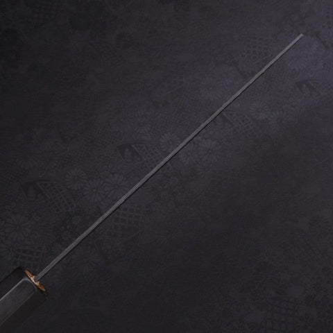 Kiritsuke Stainless Clad Blue Super Kurouchi Tsuchime Buffalo Magnolia Handle 240mm-[Musashi]-[Japanese-Kitchen-Knives]