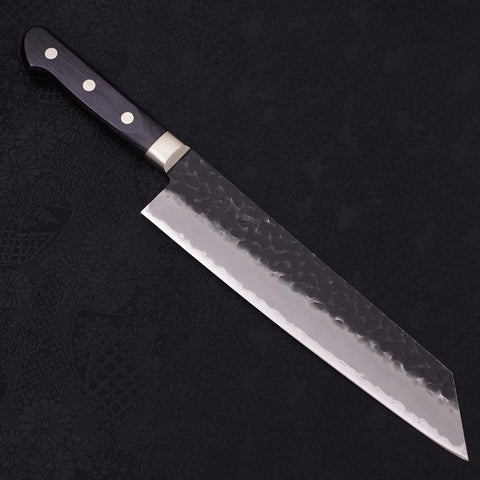 Kiritsuke Stainless Clad Blue Super Kurouchi Tsuchime Western Handle 210mm-[Musashi]-[Japanese-Kitchen-Knives]