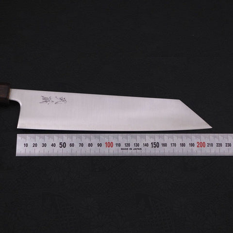 Kiritsuke Stainless Clad Blue Super Polished Sumi Urushi Handle 210mm-[Musashi]-[Japanese-Kitchen-Knives]