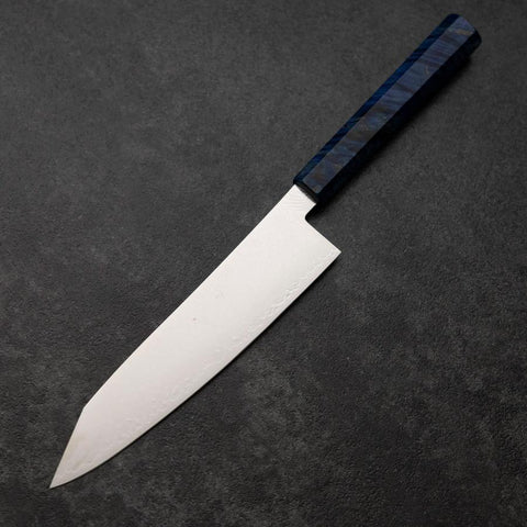 Kiritsuke VG-10 Damascus Blue Birch Handle 210mm (8.3”)-[Musashi]-[Japanese-Kitchen-Knives]