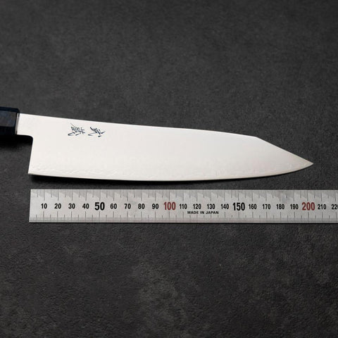 Kiritsuke VG-10 Damascus Blue Birch Handle 210mm (8.3”)-[Musashi]-[Japanese-Kitchen-Knives]