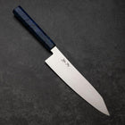 Kiritsuke VG-10 Damascus Blue Birch Handle 210mm (8.3”)-[Musashi]-[Japanese-Kitchen-Knives]