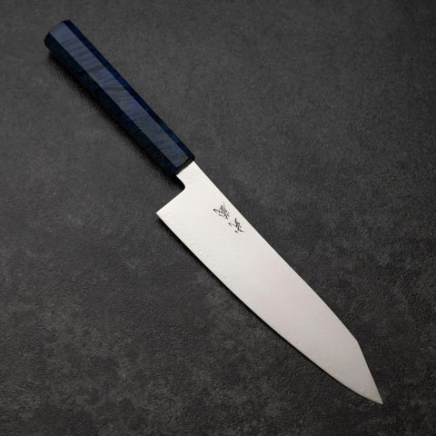 Kiritsuke VG-10 Damascus Blue Birch Handle 210mm (8.3”)-[Musashi]-[Japanese-Kitchen-Knives]