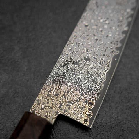 Kiritsuke VG-10 Damascus Brown Birch Handle 210mm-[Musashi]-[Japanese-Kitchen-Knives]