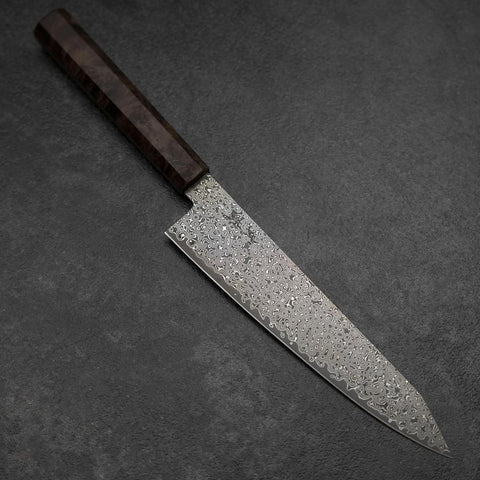 Kiritsuke VG-10 Damascus Brown Birch Handle 210mm-[Musashi]-[Japanese-Kitchen-Knives]